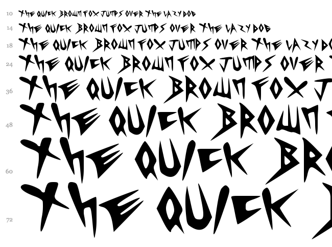 Heavycrist font waterfall